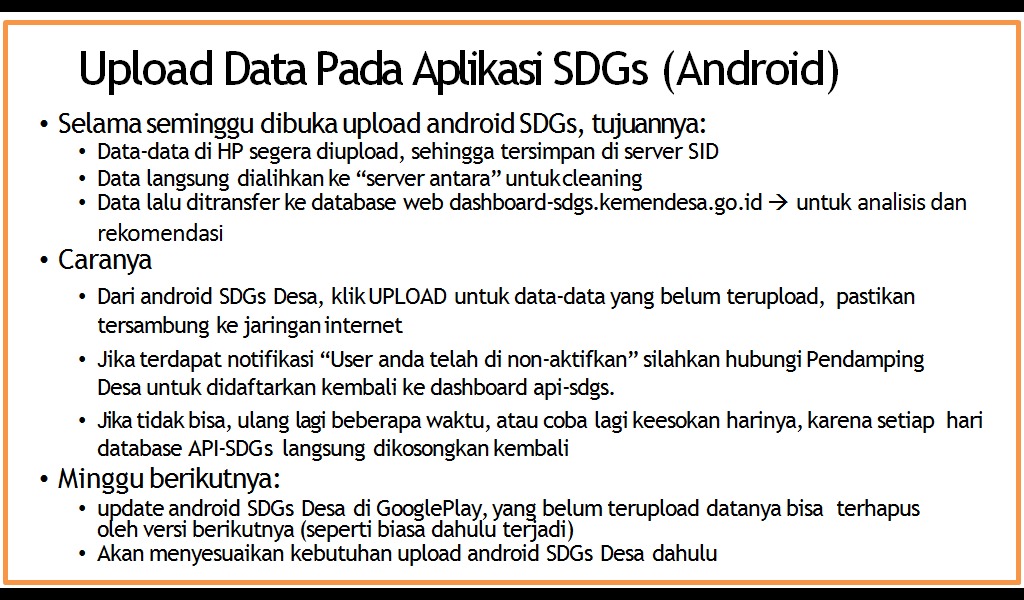 Pemerintah Hargorejo Himbau Para Enumerator untuk Selesaikan Upload Data SDGs